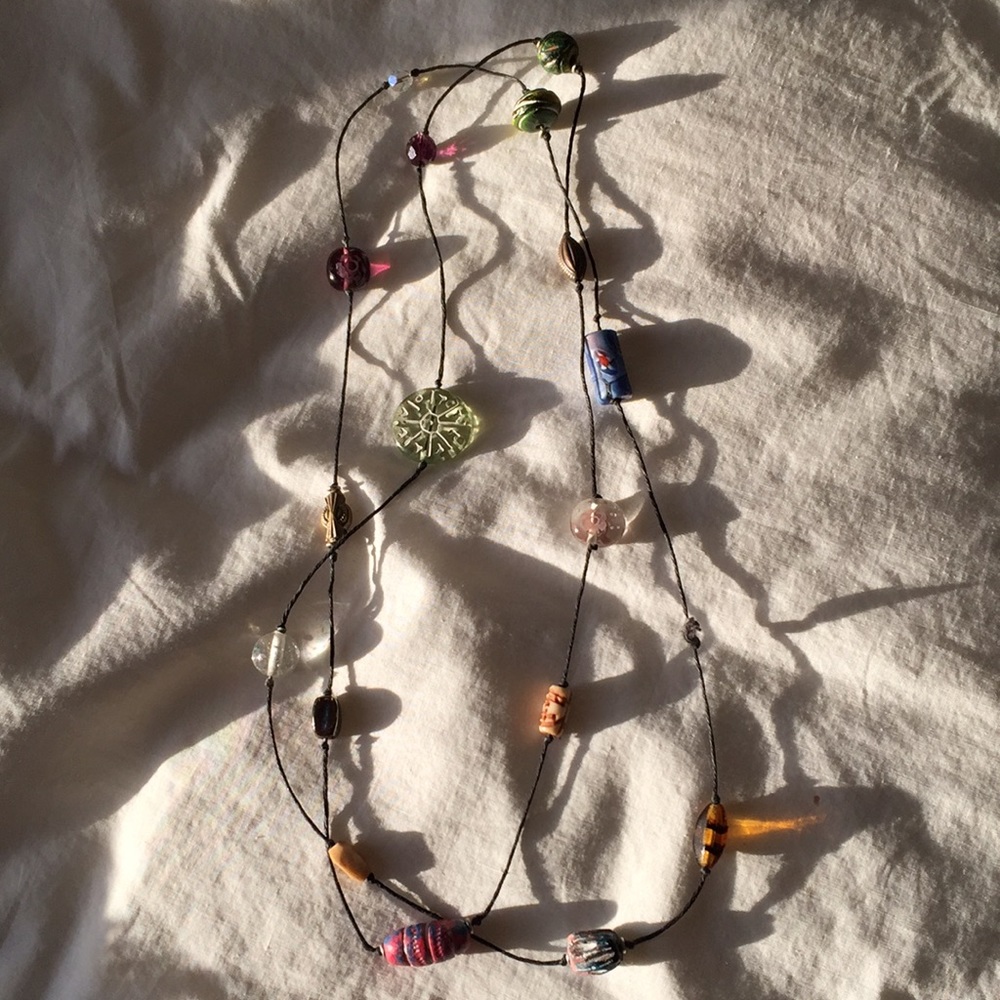 Vintage art glass necklace